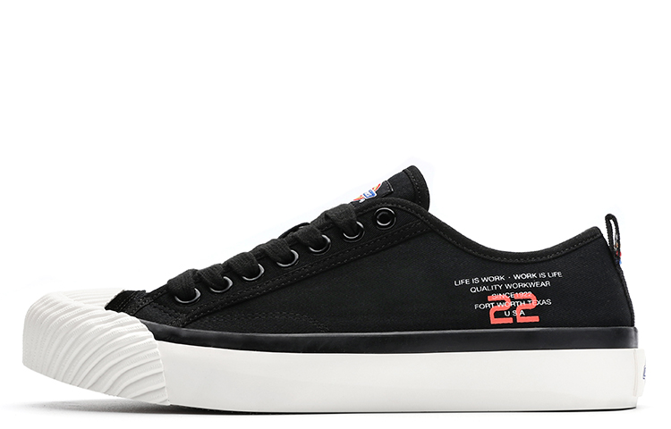 Dickies Canvas Shoes Men Low-Top Black/White/Green