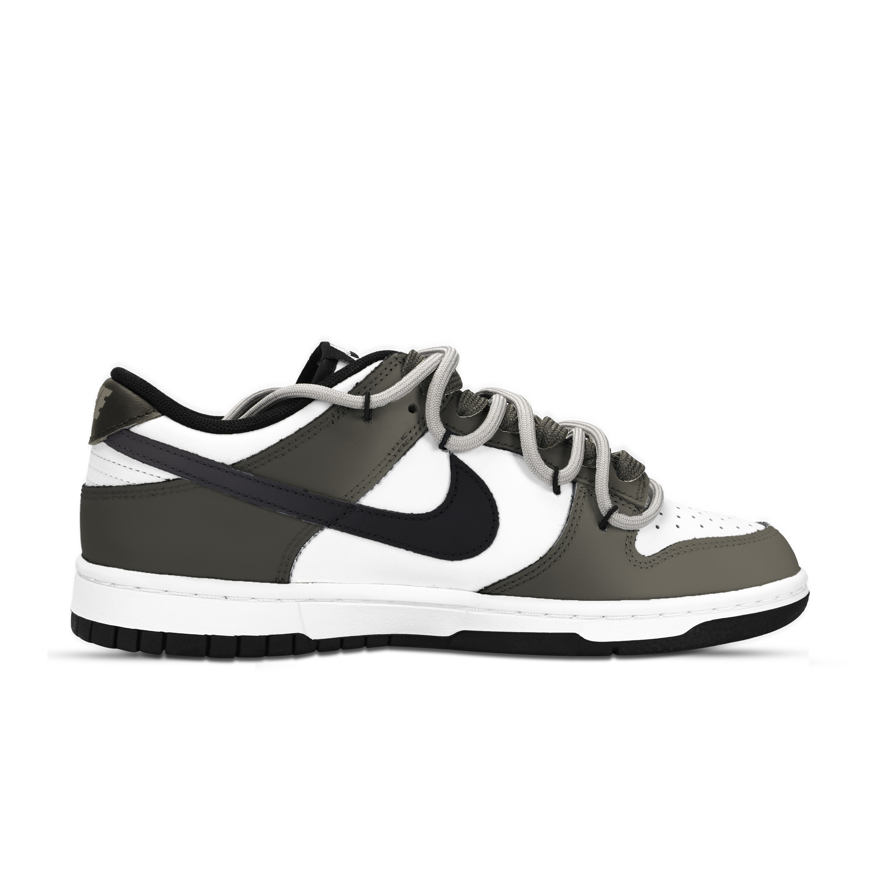 Nike Dunk Painted Shadow Trace Abrasion Resistant Low top Skateboard Shoes Unisex Green White Black