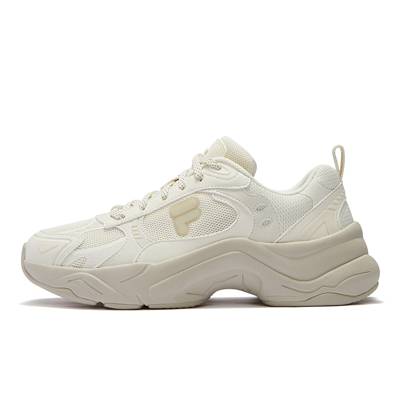 FILA FUSION UNIQUE Durable Breathable Low-Top Casual Shoes Women's Antique White Color