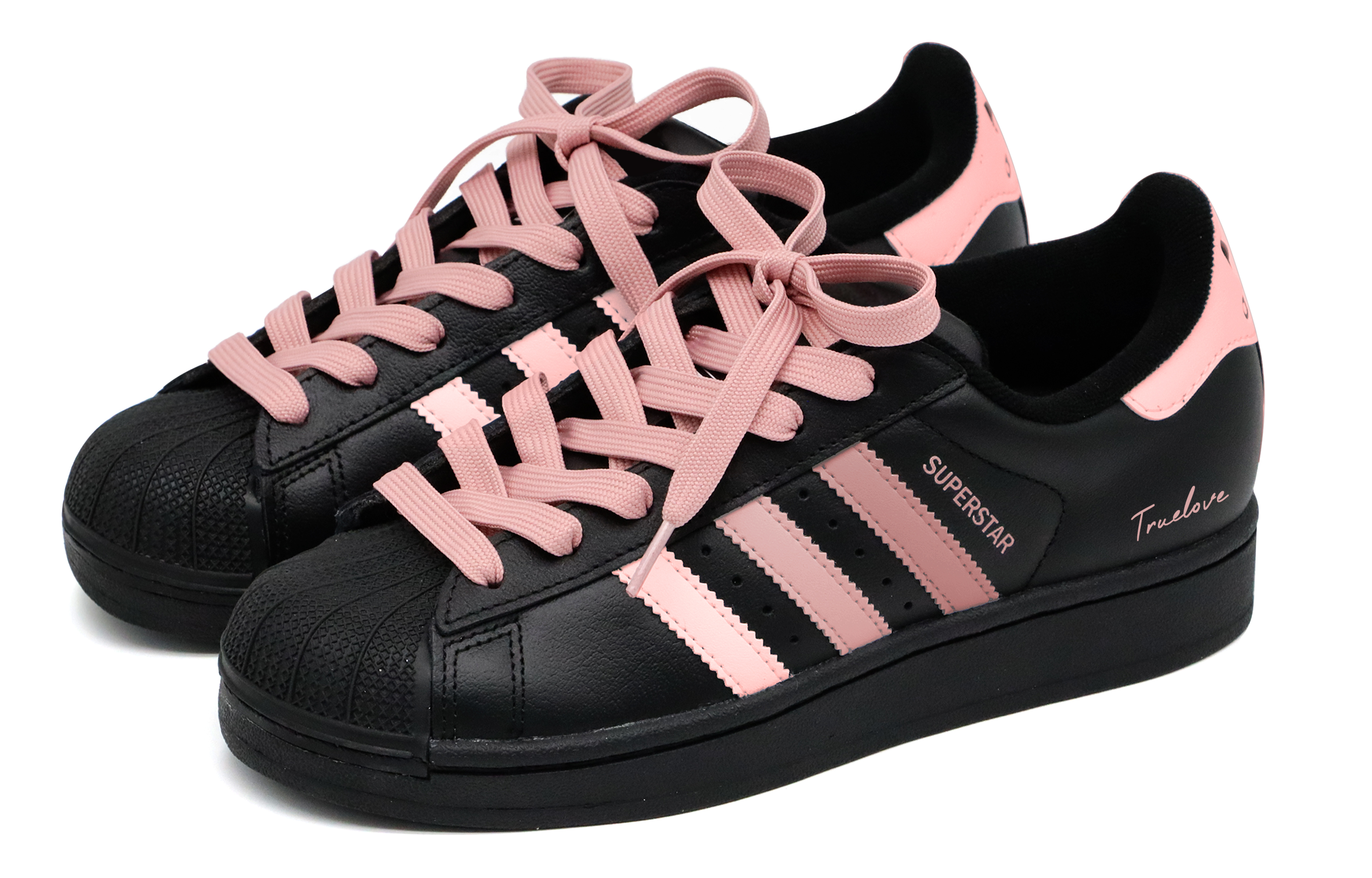 Adidas Originals SUPERSTAR Abrasion Resistant Low Top Skateboard Shoes Unisex Black Pink купить в интернет-магазине Yoocart с быстрой доставкой по России.