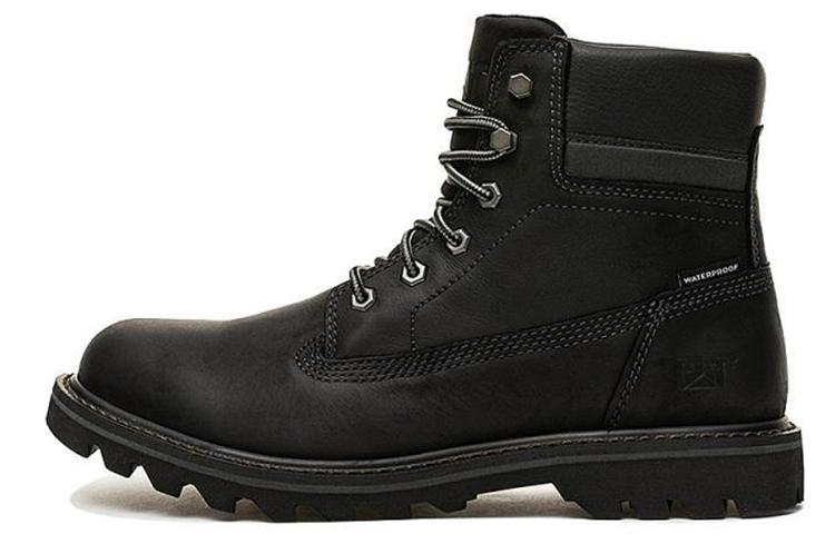 CAT Wear-Resistant Slip-Resistant Crew Outdoor Boots Men's Black