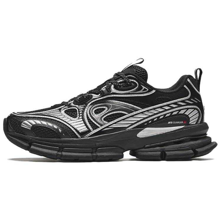Anta Champion Series AG-G01 Anti-Slip Wear-Resistant Low-Top Casual Shoes Men's Black Silver