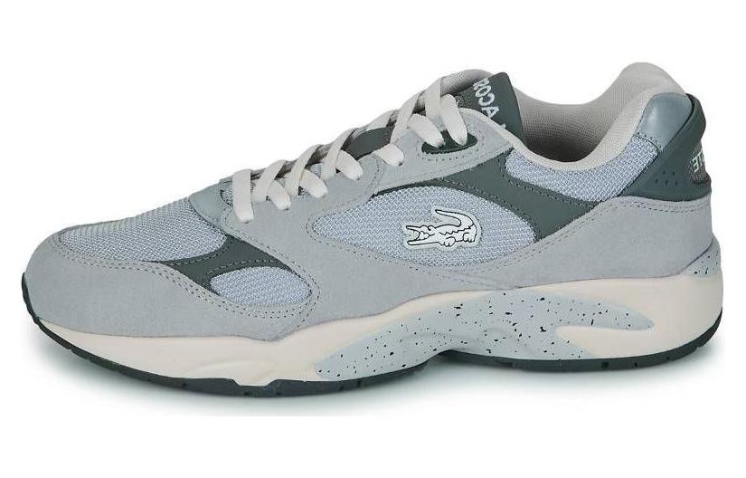 LACOSTE Low-Top Casual Shoes Men's Blue Gray