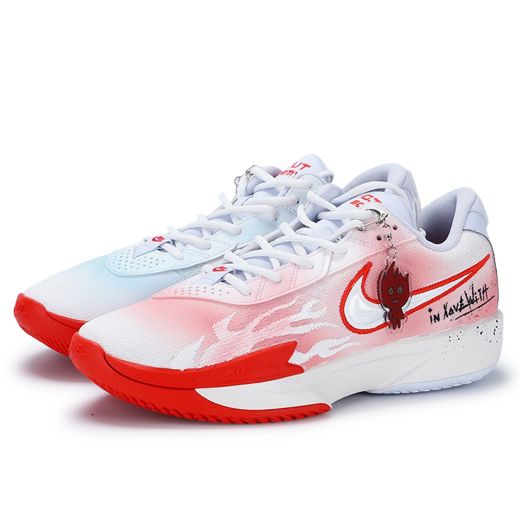 Nike Air Zoom G.T. Cut Academy Anti Slip Wear Resistant Low Top Basketball Shoes Men's White