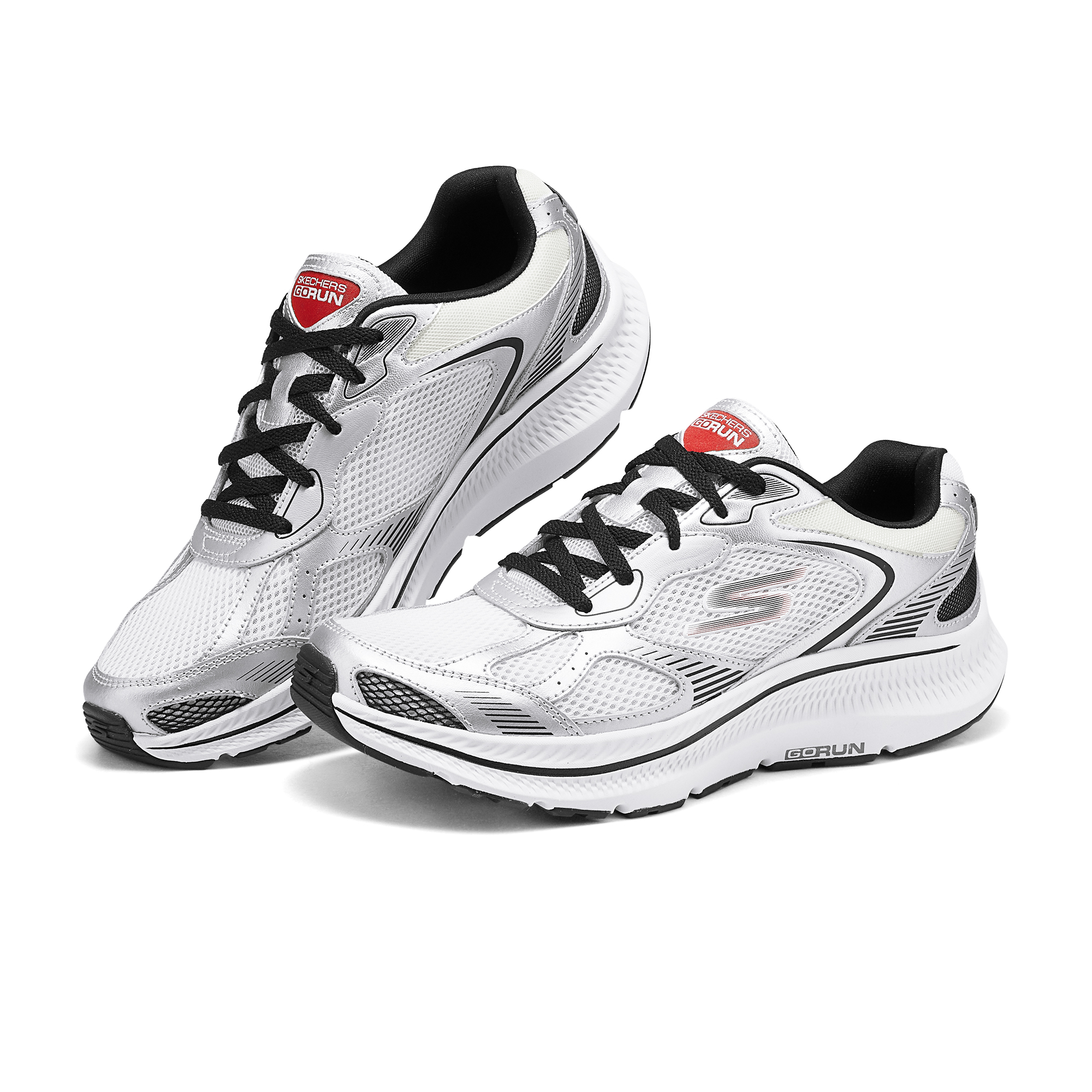 Skechers Go Run Consistent 2.0 Abrasion Resistant Low top Casual Running Shoes Men's White Black купить в интернет-магазине Yoocart с быстрой доставкой по России.