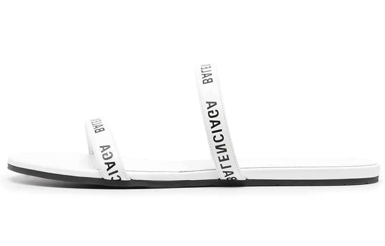 Balenciaga Round Sandals 'White Black' Women's