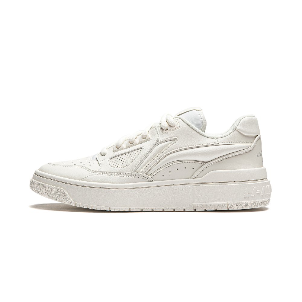 LiNing New Arrival Slip Resistant Cushioning Abrasion Resistant Support Low top Skateboard Shoes Unisex Ivory