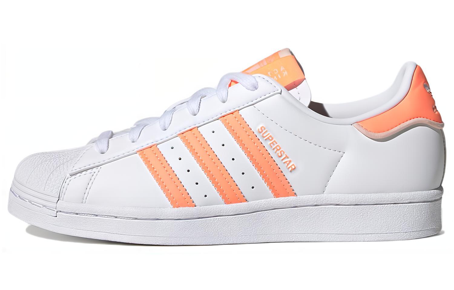 Adidas Originals Superstar Shoes 'Fluorescent Orange' Women's