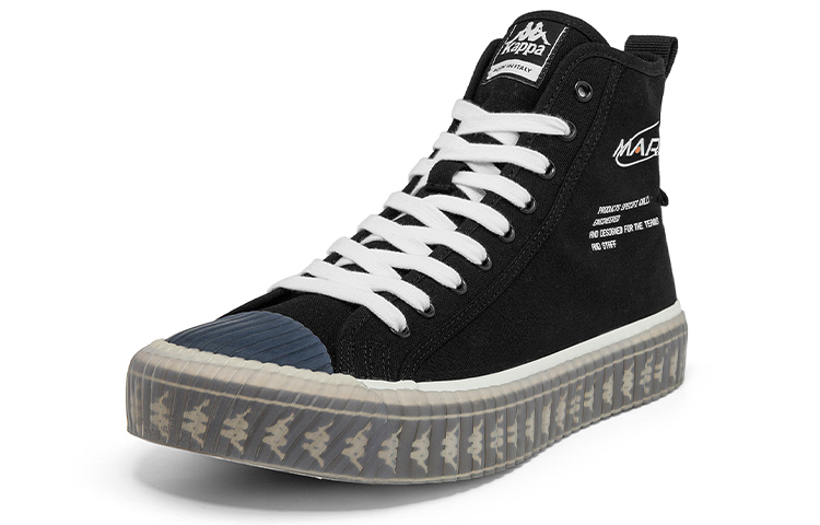 Kappa High-Top Canvas Shoes Unisex Black купить в интернет-магазине Yoocart с быстрой доставкой по России.