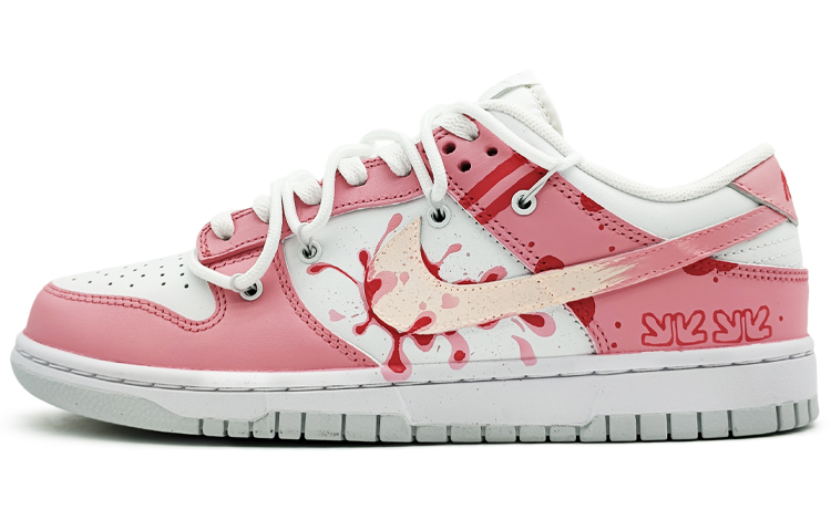 Nike Dunk Low 'Neutral Grey' Low-Top Skateboard Shoes Women's White Pink