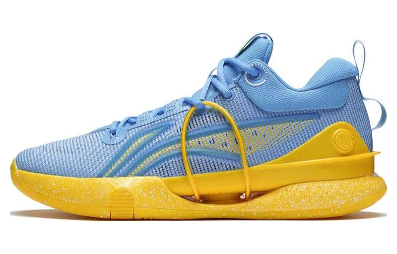 LiNing Speed 8 Premium Cushioning Anti-Slip And Wear-Resistant Low-Top Basketball Shoes Men's Blue Yellow