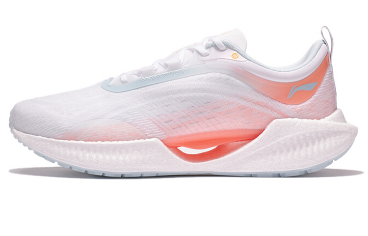 LiNing Super Light 19 Shock Absorbers Slip Resistant Abrasion Resistant Low top Running Shoes Women's White Orange