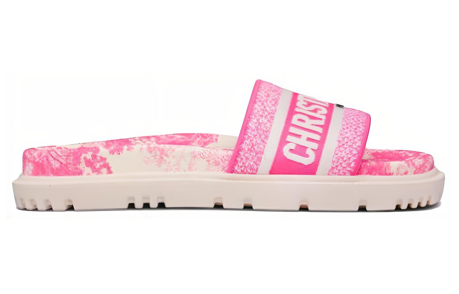 DIOR Dway Slide Slippers Women's Bright Pink