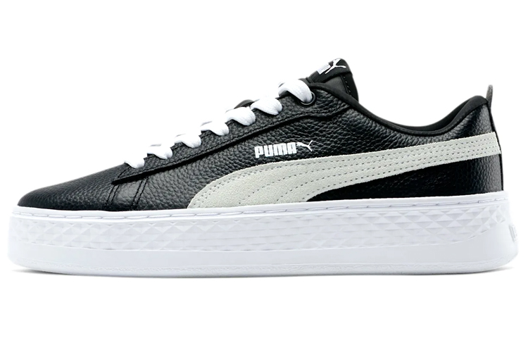 PUMA Smash Platform Leather 'Black' Women's