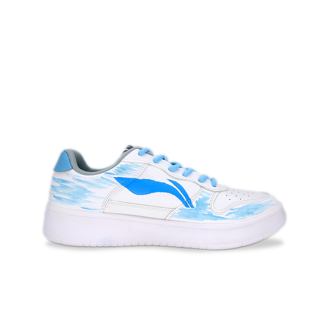 LiNing Pontoon Boats Wear resistant And Lightweight Low top Skateboard Shoes Men's White Blue купить в интернет-магазине Yoocart с быстрой доставкой по России.