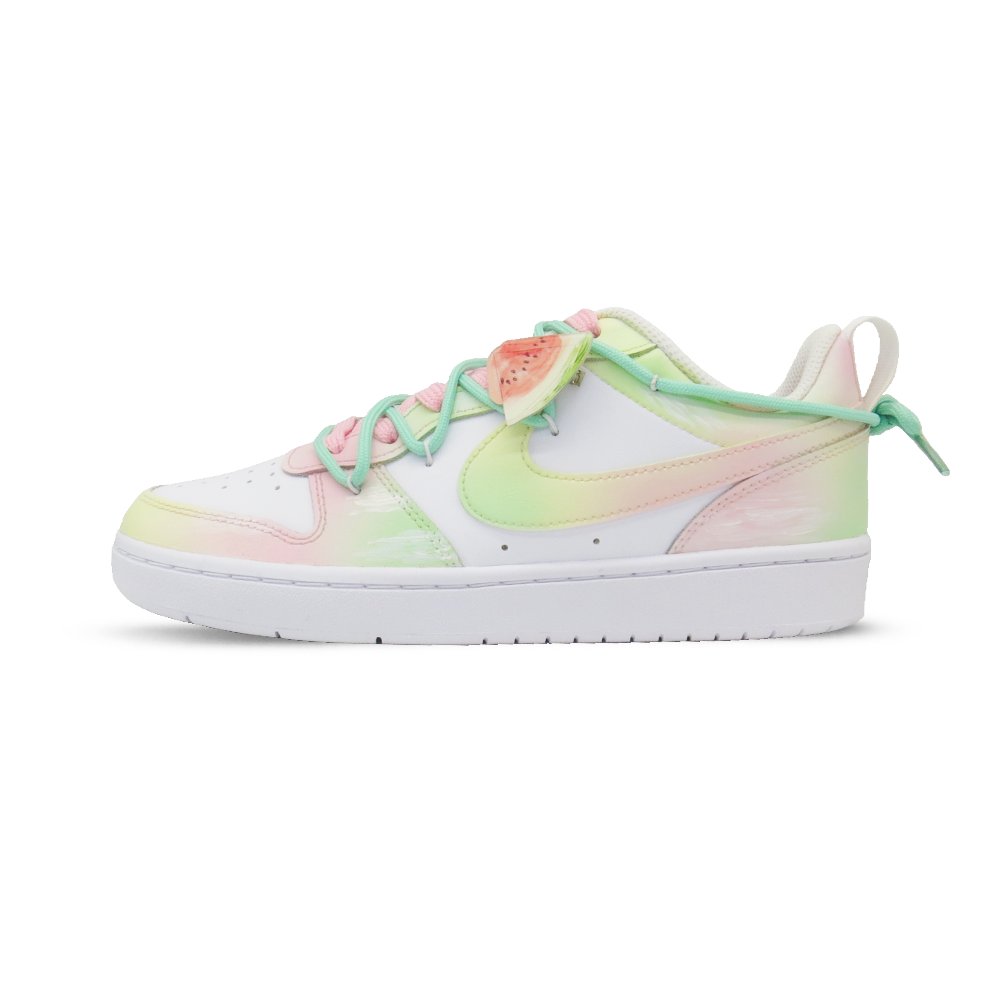 Nike Court Borough Watermelon Fun Bubble Water Anti-Slip Wear-Resistant Low-Top Skateboard Shoes GS Watermelon Color
