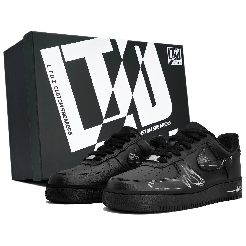 Nike Air Force 1 07 LTDZ Uncompromising Box Slip-Resistant Low-Top Skateboard Shoes Unisex Premium Black