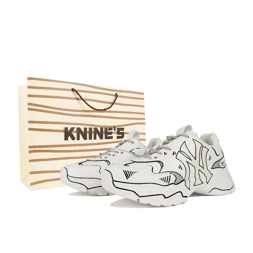 MLB Big Ball Chunky Kuji Low-Top Chunky Sneakers Unisex White Gray