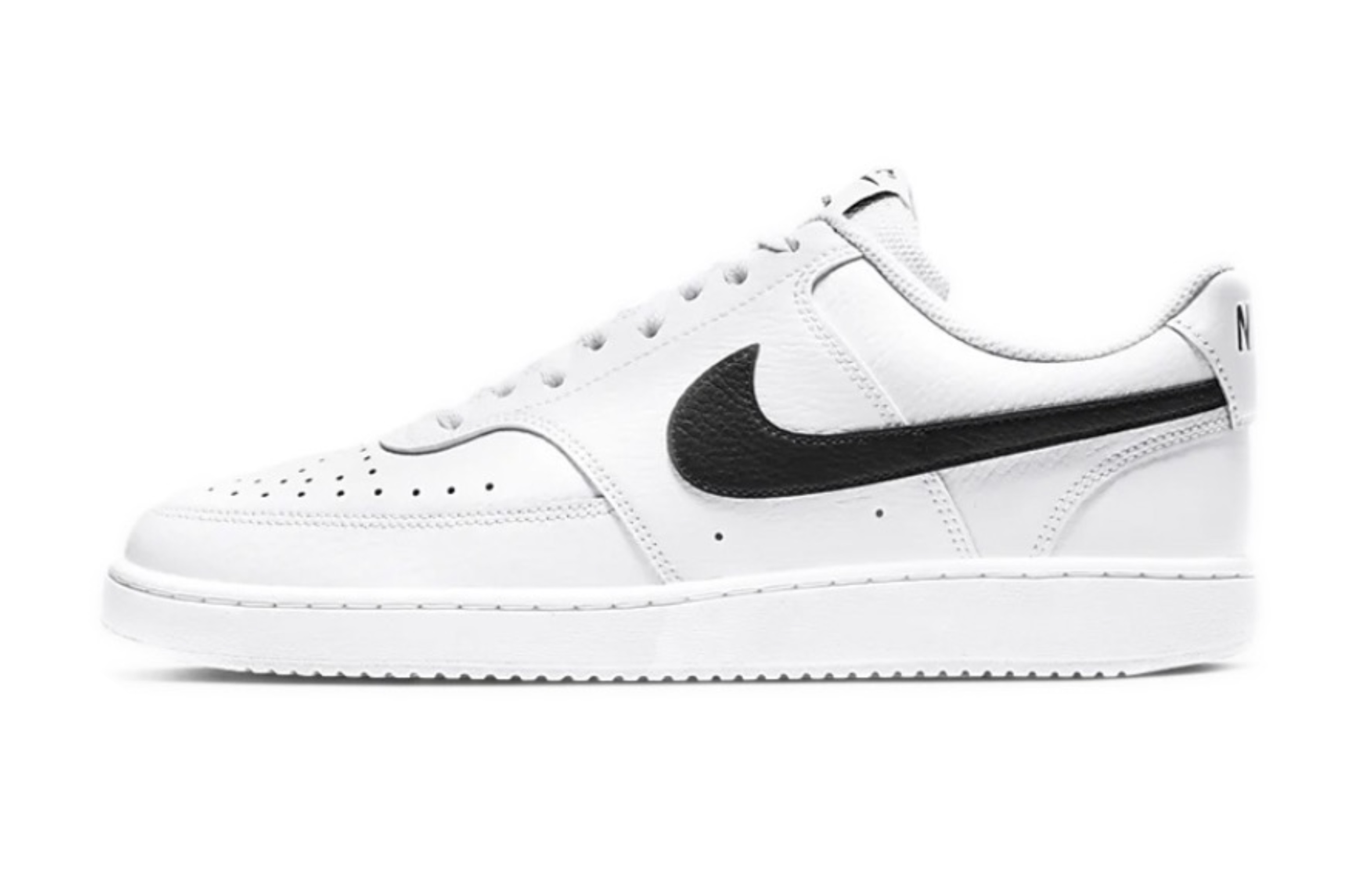 Nike Court Vision 1 Anti-Slip Wear-Resistant Low-Top Skateboard Shoes Men's Black White купить в интернет-магазине Yoocart с быстрой доставкой по России.