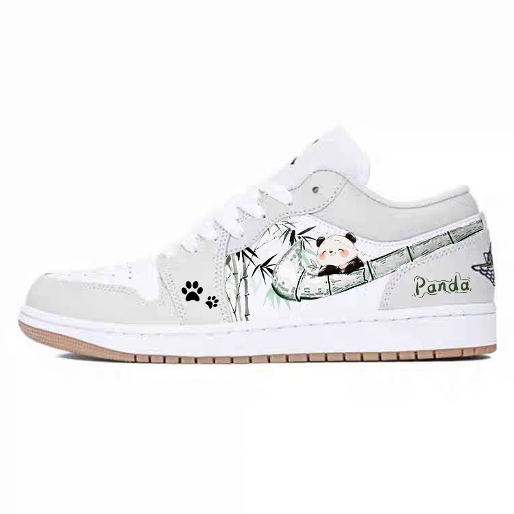 Jordan Air Jordan 1 Cushioning, Slip Resistant, And Abrasion Resistant Low Top Vintage Basketball Shoes Unisex Ecru
