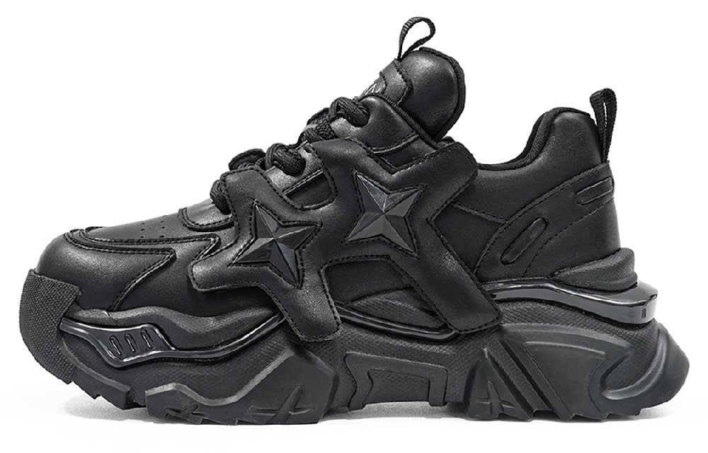 EBLAN Height Increasing Low Top Chunky Sneakers Women's Black