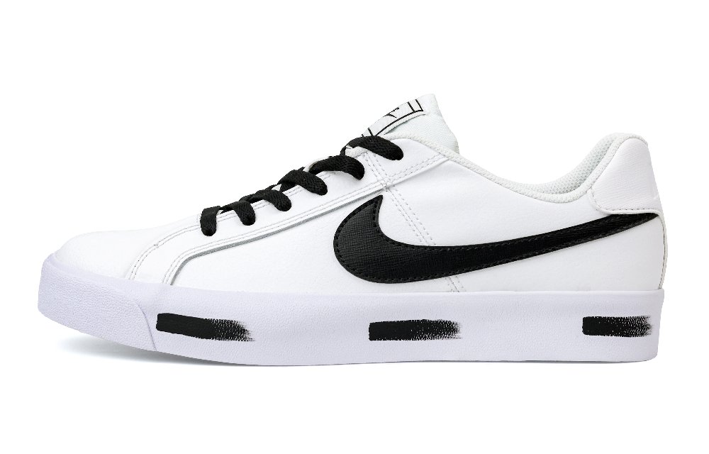 Nike Court Royale Non-slip Lightweight Low-Top Skateboard Shoes Unisex Black