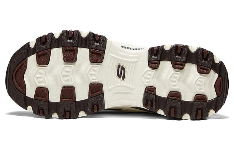 Skechers D'Lites Zip Along Shoes 'White Burgundy Grey' Women's