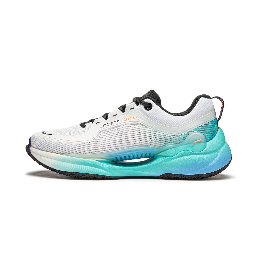 LiNing Soft COOL Cushioning, Abrasion Resistant, Breathable, Lightweight Casual Shoes Men's White Green Black