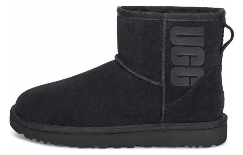 UGG Classic Mini UGG Rubber Logo 'Black' Women's