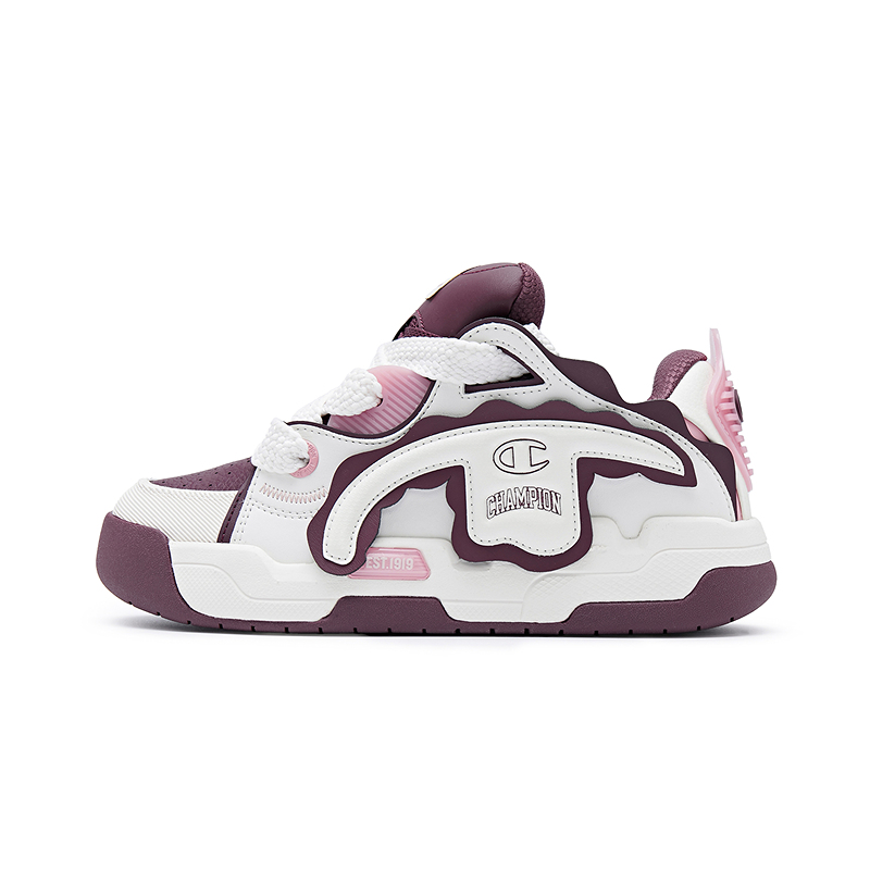Champion Low-Top Skateboard Shoes Women's Milk White Night Brown Red купить в интернет-магазине Yoocart с быстрой доставкой по России.