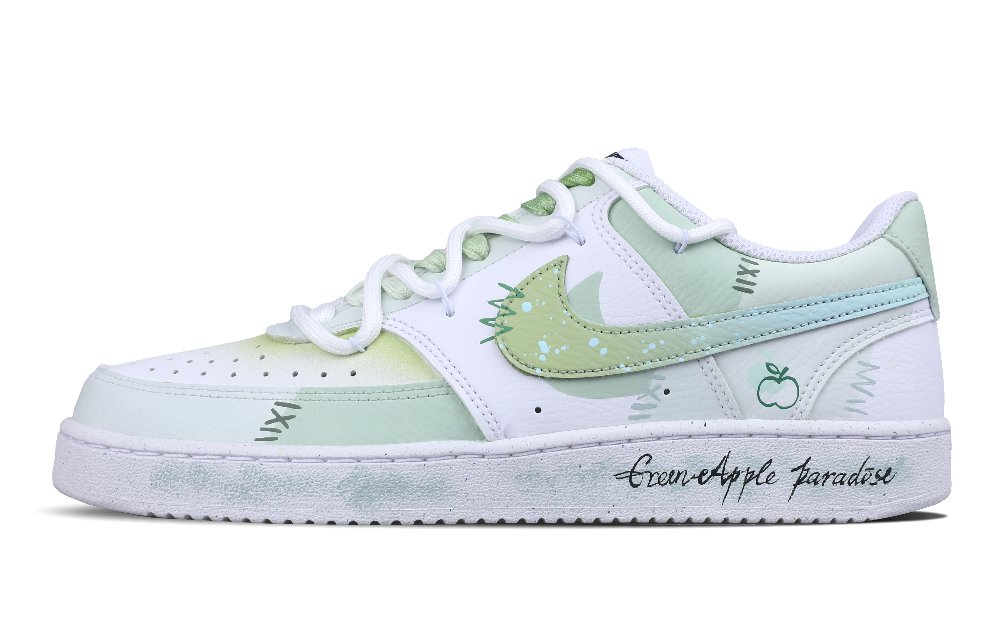 Nike Court Vision 1 Anti-Slip Wear-Resistant Low-Top Skateboard Shoes Men's Light Green