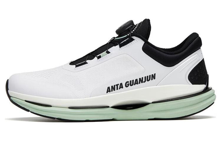 Anta Cushioning Anti-Slip And Wear-Resistant Low-Top Running Shoes Men's White Black Green