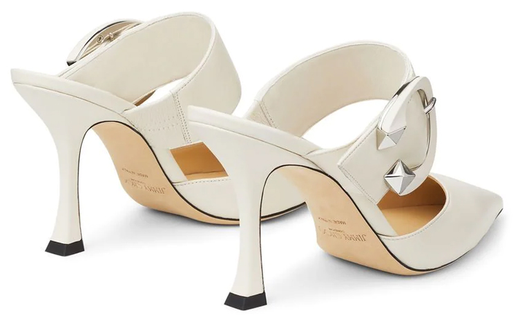 Jimmy Choo Closed Toe Slippers Women's White