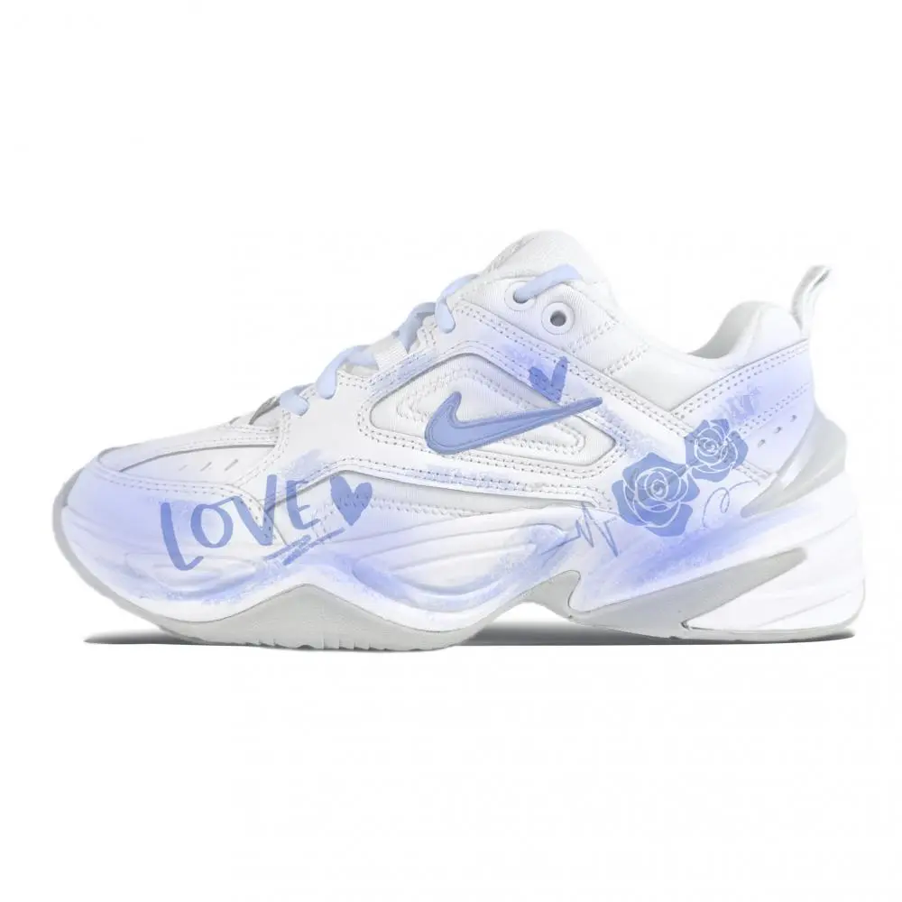 Nike M2K Tekno Dreamy Star Feather Abrasion Resistant Breathable Low Top Chunky Sneakers Women's White
