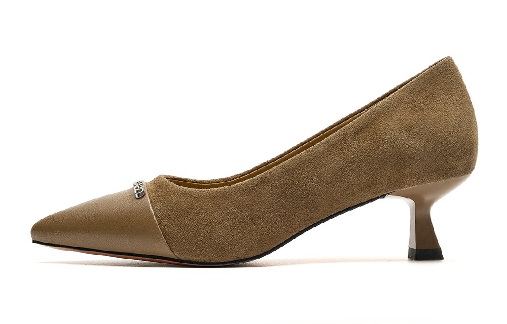 EBLAN Slim Heel High Heels Women's Brown