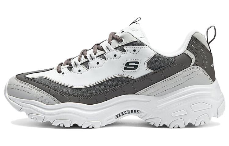 Skechers D'LITES 1.0 Wear-resistant And Lightweight Low-Top Casual Shoes Men's White Black