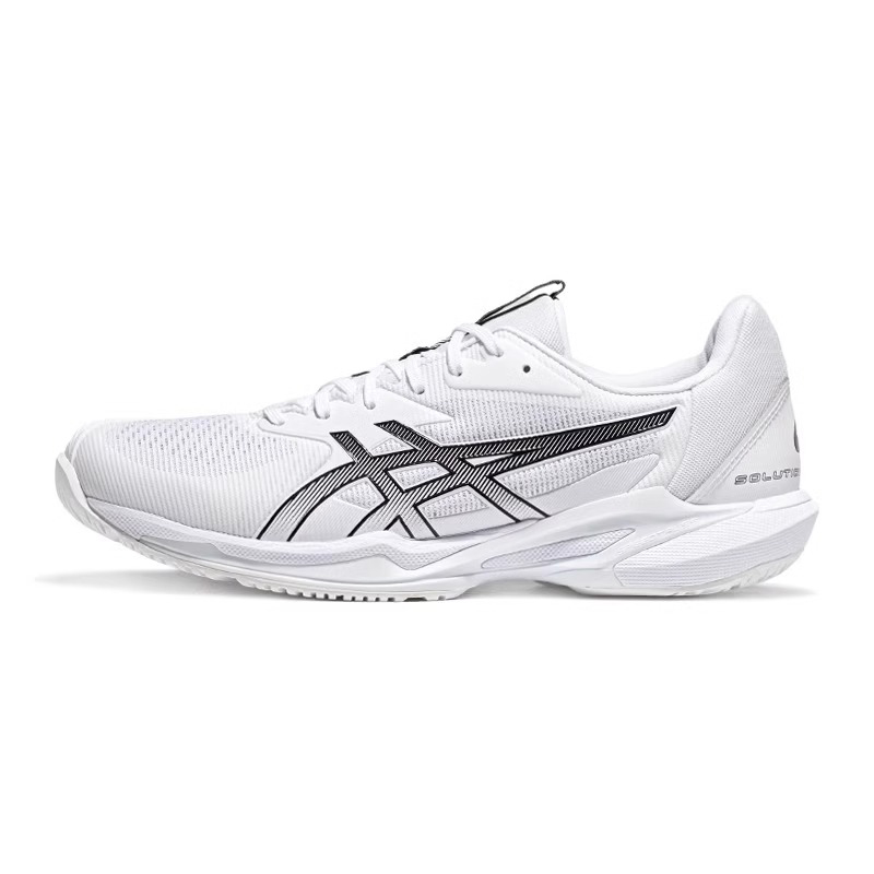 Asics Solution Speed FF 3 Slip Resistant Low Top Tennis Shoes Men White Black