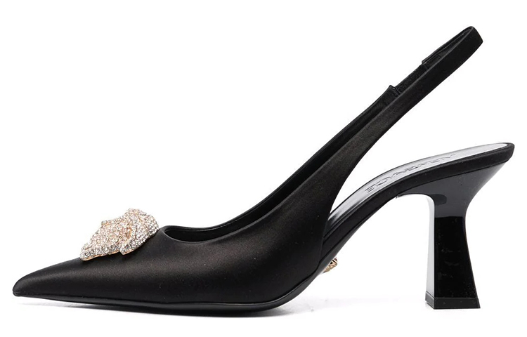 FANSIZHE Medusa Chunky Heel High Heels Women's Black