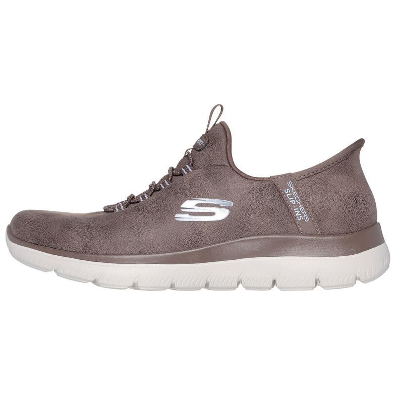 Skechers Slip Ins Slip Resistant Low Top Casual Shoes Women's Brown