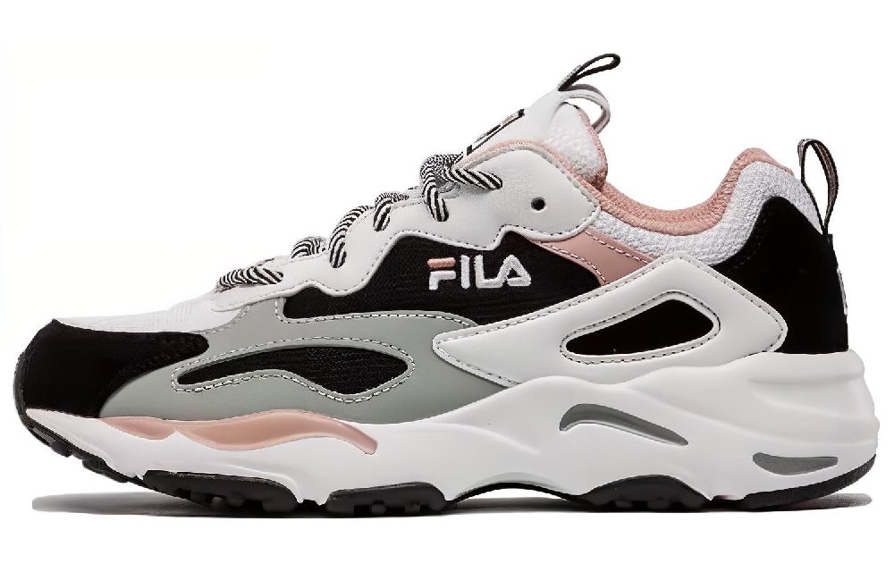 FILA Ray Low Top Casual Shoes Women's Black White Pink