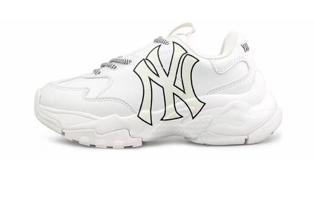 MLB Big Ball Chunky Abrasion Resistant Slip Resistant Low Top Chunky Sneakers Unisex Pink