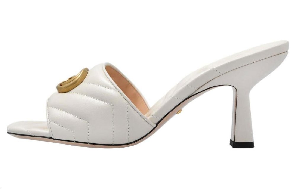 GUCCI 95mm Matelassé-effect Leather Mules