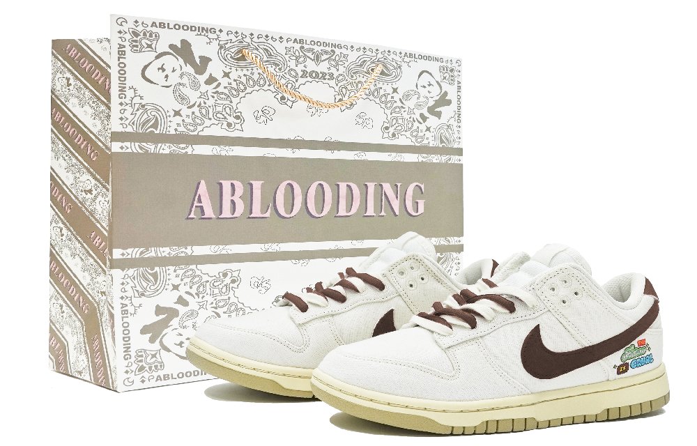 Nike Dunk Low ABLOODING Drinking Cup Milk Tea Collection Fresh Coconut Latte Low-Top Skateboard Shoes Women's Brown