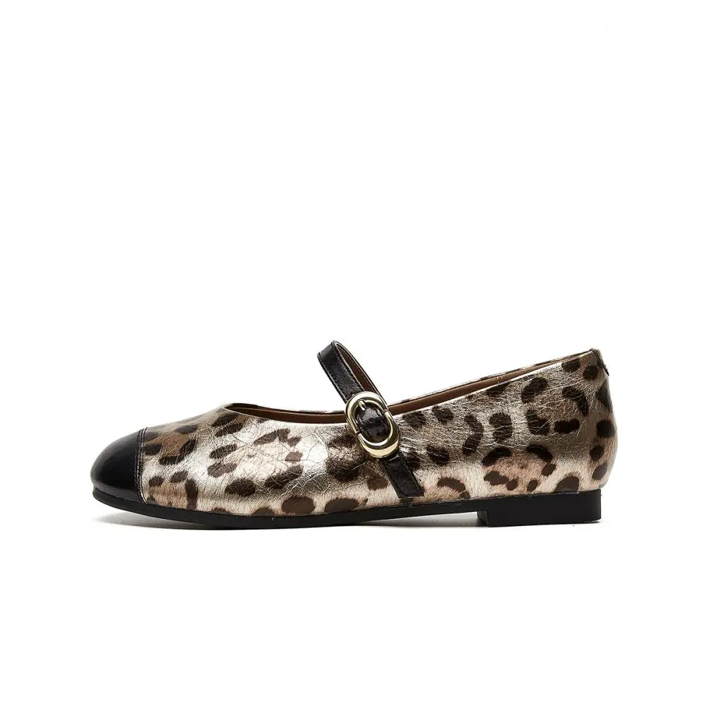 EBLAN Flat Mary Jane Shoes Women's Gold