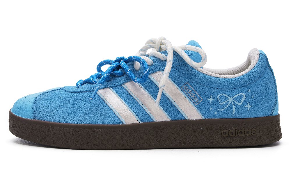 Adidas VL COURT 2.0 Slip Resistant Low Top Skateboard Shoes Unisex Blue
