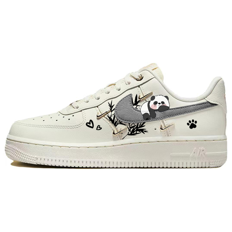 Nike Air Force 1 Cushioned Wear-Resistant Slip-Resistant Low-Top Skateboard Shoes Women's Greige