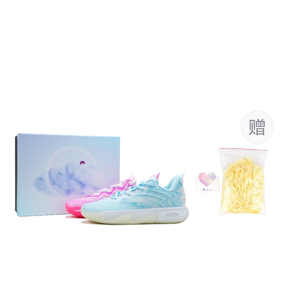 Anta KAI 2 Cushioning, Abrasion Resistant, And Resilient Properties Low Top Basketball Shoes Men's Blue Pink Mismatched