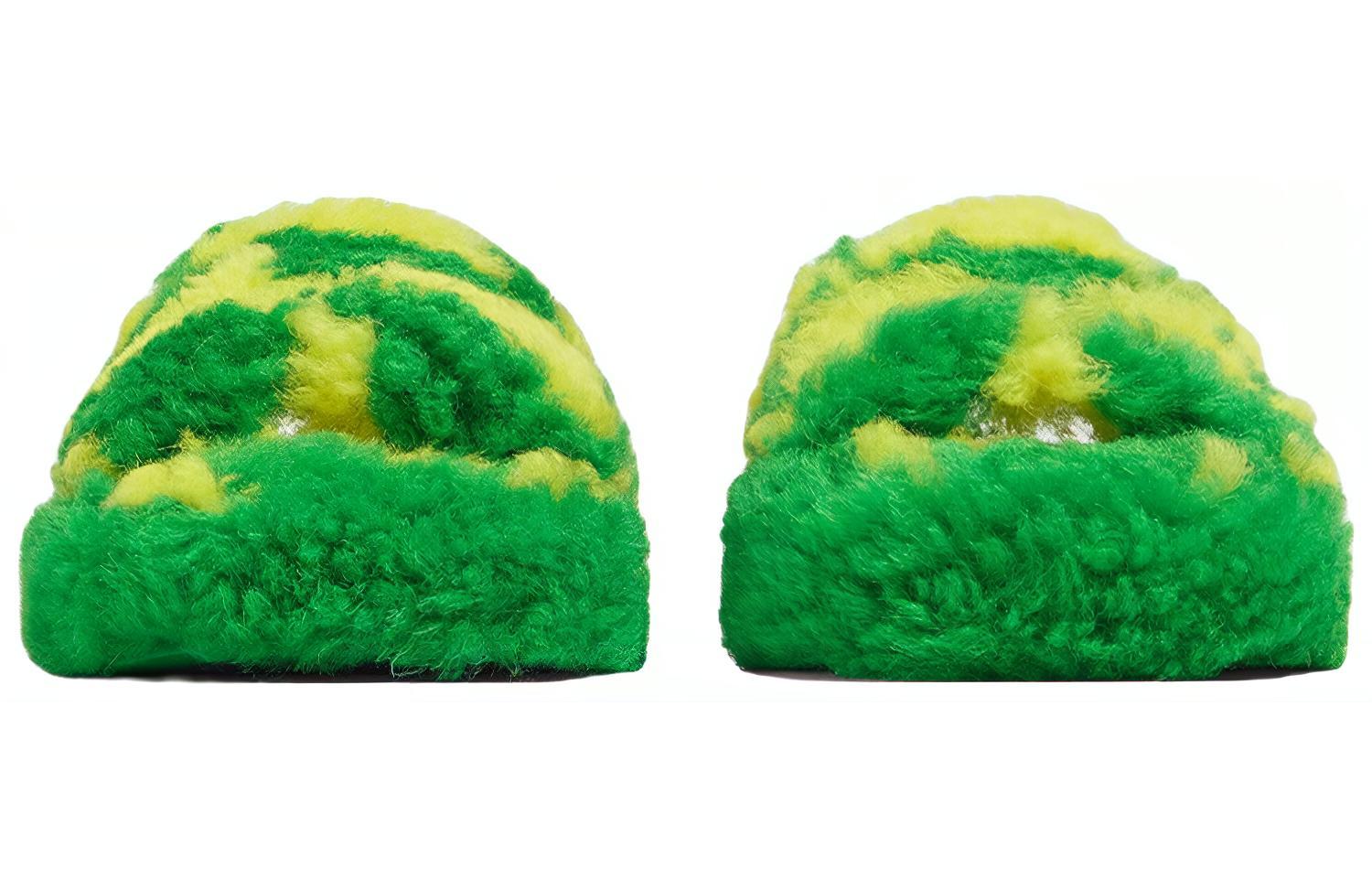 Bottega Veneta Slide Slippers Men's Green Yellow