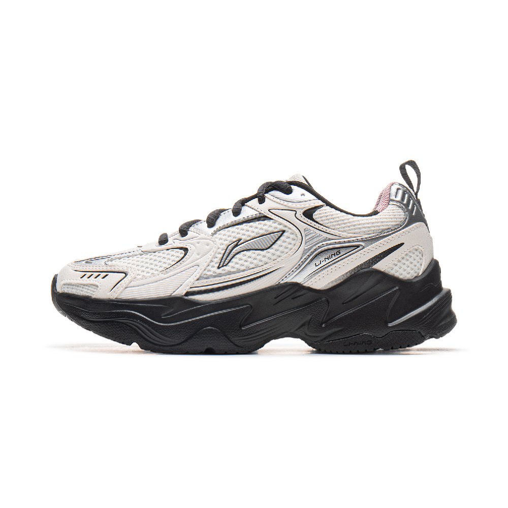 LiNing Meteor 2K Cushioning, Slip Resistant, And Abrasion Resistant Low Top Casual Running Shoes Women's Black White