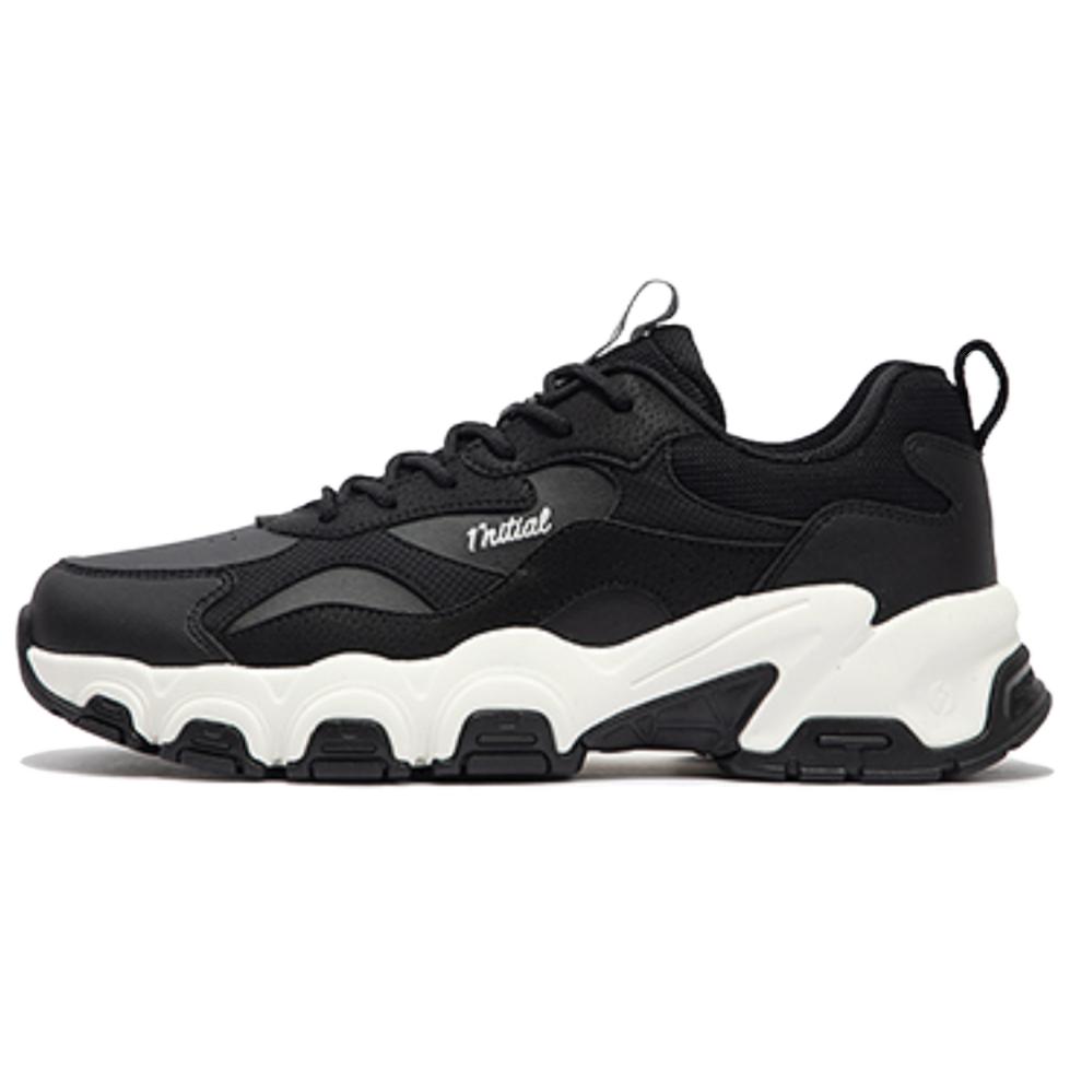 361° Zhuzhu 2 Anti-Slip Wear-Resistant Low-Top Chunky Sneakers Men's Black White